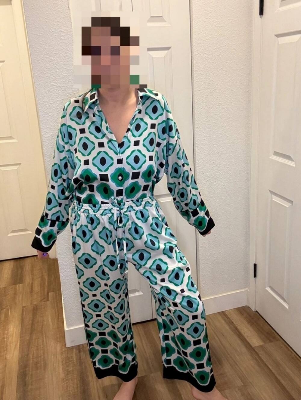 ZARA 2pc SET CO ORD Flowy Geometric Print Pants and TopSIZE XL/XXL - Picture 15 of 16